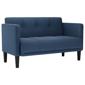 vidaXL Loveseat Sofa modr&aacute; 111 cm textil