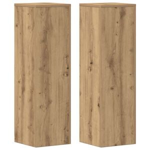 vidaXL Stojany na rostliny 2 ks dub artisan 25 x 25 x 80 cm kompozit