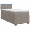 vidaXL Postel boxspring s matrac&iacute; s LED p&aacute;sky Taupe 90 x 200 cm Textil