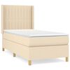 vidaXL Box spring postel s matrac&iacute; kr&eacute;mov&aacute; 90x190 cm textil
