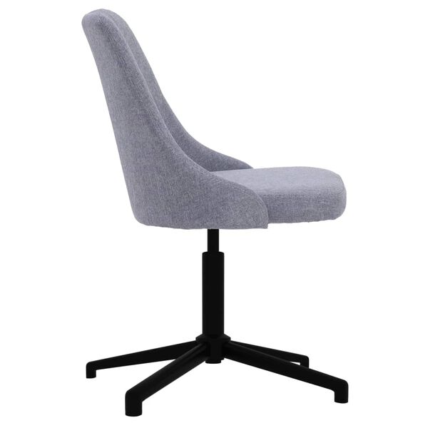 vidaXL Otočn&aacute; kancel&aacute;řsk&aacute; židle světle &scaron;ed&aacute; textil