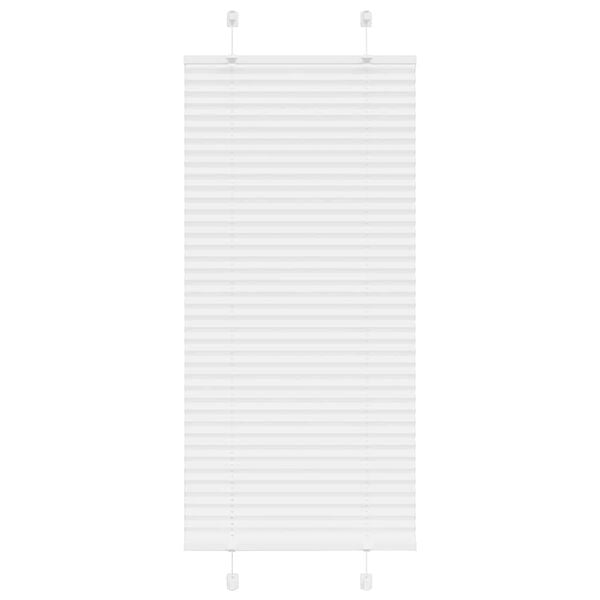 vidaXL Plisovan&aacute; roleta b&iacute;l&aacute; 55x150 cm &Scaron;&iacute;řka l&aacute;tky 54,4 cm Polyester