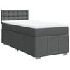 vidaXL Box spring postel s matrac&iacute; tmavě &scaron;ed&aacute; 80 x 200 cm textil