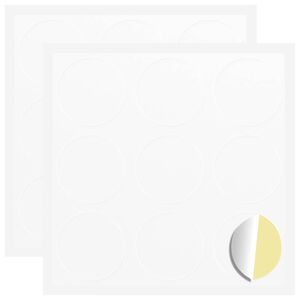 vidaXL Samolepka 2 ks B&iacute;l&aacute; &Oslash; 20 x 0,5 mm Pap&iacute;r