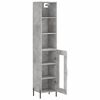 vidaXL Skř&iacute;ň highboard betonově &scaron;ed&aacute; 34,5x34x180 cm kompozitn&iacute; dřevo
