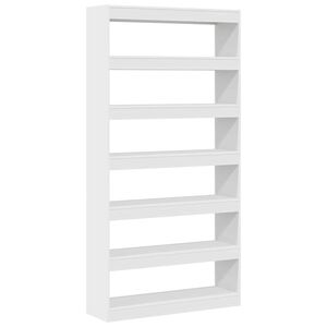 vidaXL Knihovna 6 &uacute;rovn&iacute; 100 x 30 x 198 cm Kompozitn&iacute; dřevo B&iacute;l&aacute;