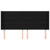 vidaXL Čelo postele typu u&scaron;&aacute;k čern&eacute; 183x16x118/128 cm textil