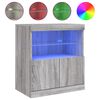vidaXL Př&iacute;born&iacute;k s LED osvětlen&iacute;m &scaron;ed&yacute; sonoma 60 x 37 x 67 cm
