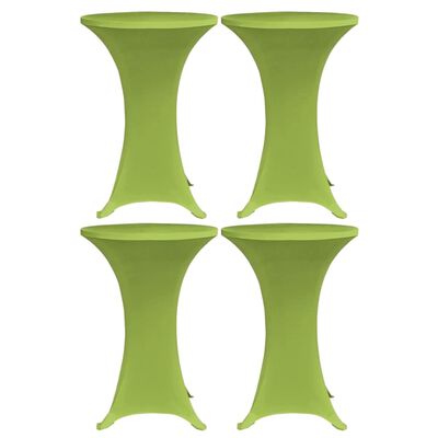 vidaXL Strečový návlek na stůl 4 ks 60 cm zelený