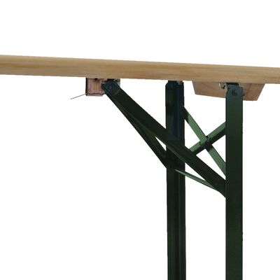 vidaXL Skládací cateringový stůl se 2 lavicemi 220 cm masivní borovice