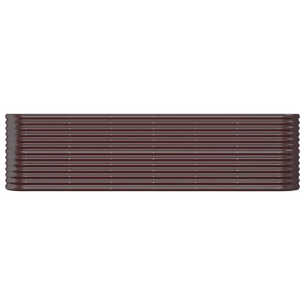 vidaXL Vyvýšený záhon pozinkovaná ocel 260x40x68 cm hnědý