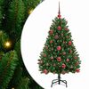 vidaXL Uměl&yacute; v&aacute;nočn&iacute; stromeček 120 cm 150 LED Tepl&aacute; b&iacute;l&aacute; PVC a ocel
