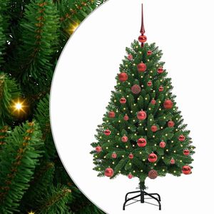 vidaXL Uměl&yacute; v&aacute;nočn&iacute; stromeček 120 cm 150 LED Tepl&aacute; b&iacute;l&aacute; PVC a ocel