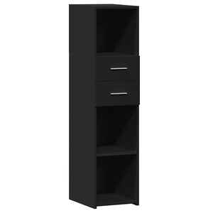 vidaXL Skř&iacute;ň highboard čern&aacute; 30 x 42,5 x 124 cm kompozitn&iacute; dřevo