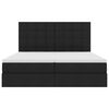 vidaXL Postel s &uacute;ložn&yacute;m prostorem s čelo Čern&aacute; 180 x 200 cm Uměl&aacute; kůže