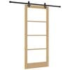 vidaXL Posuvn&eacute; dveře ORKDAL Přirozen&aacute; a čern&aacute; 93 x 211 cm