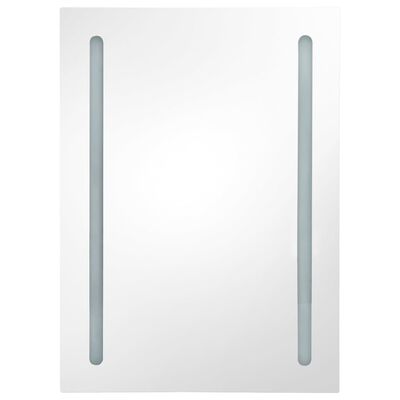 vidaXL LED koupelnová skříňka se zrcadlem dub 50 x 13 x 70 cm