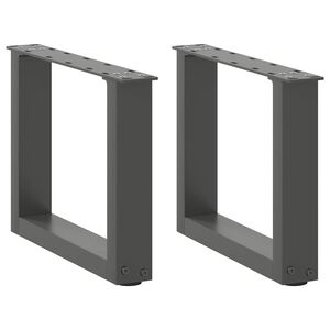 vidaXL Nohy konferenčn&iacute;ho stolku ve tvaru U 2 ks antracitov&eacute; 40 x (30-31) cm ocelov&eacute;
