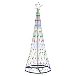 vidaXL LED v&aacute;nočn&iacute; strom V&iacute;cebarevn&yacute; 184,5 cm kov