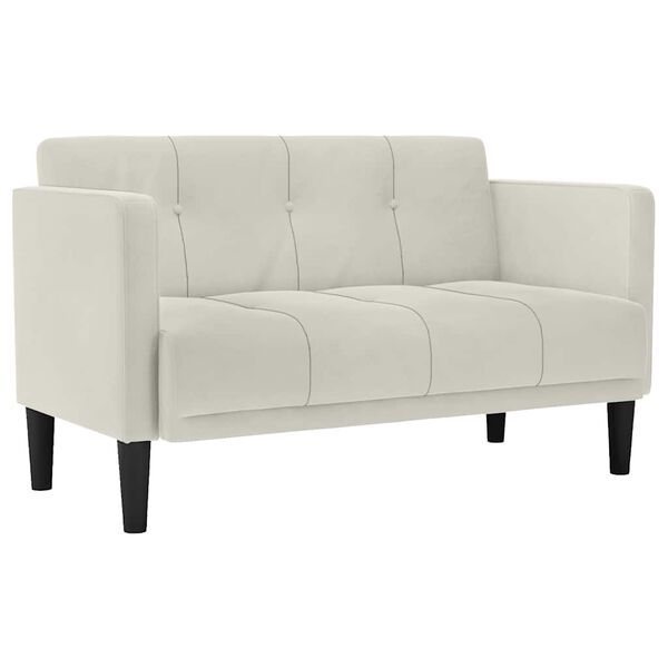 vidaXL Loveseat Sofa kr&eacute;mov&aacute; 111 cm samet