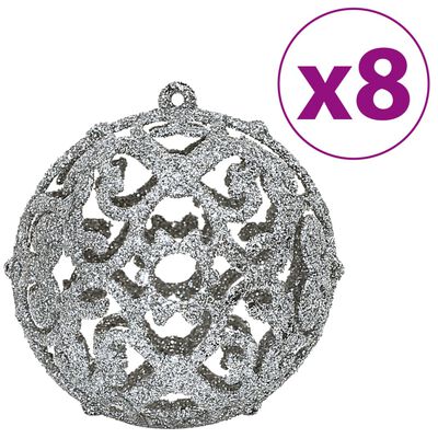 vidaXL Vánoční ozdoby 100 ks šedé 3 / 4 / 6 cm
