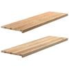 vidaXL Okenn&iacute; parapety 2 ks neo&scaron;etřen&eacute; 140x40x2cm masivn&iacute; dubov&eacute; dřevo