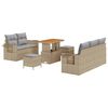 vidaXL Sada zahradn&iacute;ch pohovek 8 ks B&eacute;žov&aacute; polyratan
