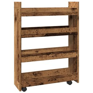 vidaXL &Uacute;zk&yacute; &uacute;ložn&yacute; voz&iacute;k 4patrov&yacute; old wood kompozitn&iacute; dřevo