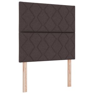 vidaXL LED hlavov&aacute; deska Hněd&aacute; 90 cm textil