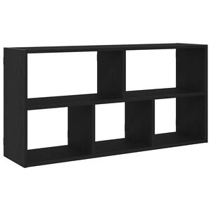 vidaXL N&aacute;stěnn&aacute; police čern&yacute; dub 100 x 25 x 50 cm, konstrukčn&iacute; dřevo