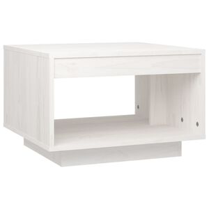 vidaXL Konferenčn&iacute; stolek b&iacute;l&yacute; 50 x 50 x 33,5 cm masivn&iacute; borov&eacute; dřevo