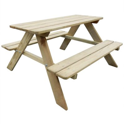 vidaXL Dětský piknikový stůl 89 x 89,6 x 50,8 cm dřevo