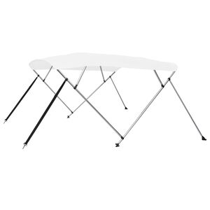 vidaXL Bimini stř&iacute;&scaron;ka se 4 oblouky b&iacute;l&aacute; 243 x 180 x 137 cm