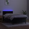 vidaXL Box spring postel s matrac&iacute; a LED čern&aacute; 80 x 200 cm samet