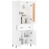 vidaXL Skříň highboard bílá 69,5 x 34 x 180 cm kompozitní dřevo