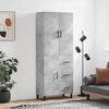 vidaXL Skř&iacute;ň highboard betonově &scaron;ed&aacute; 69,5x34x180 cm kompozitn&iacute; dřevo