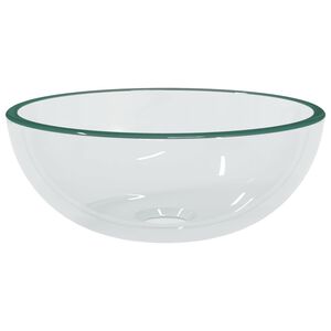 vidaXL Umyvadlo tvrzené sklo 30 x 12 cm průhledné