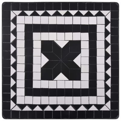 vidaXL Mozaikový bistro stolek černobílý 60 cm keramika