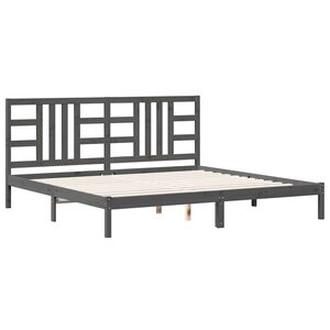 vidaXL R&aacute;m postele &scaron;ed&yacute; masivn&iacute; dřevo 200 x 200 cm