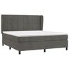 vidaXL Box spring postel s matrac&iacute; tmavě &scaron;ed&aacute; 160x200 cm samet