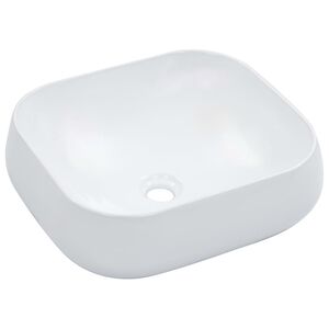 vidaXL Umyvadlo 44,5 x 39,5 x 14,5 cm keramick&eacute; b&iacute;l&eacute;
