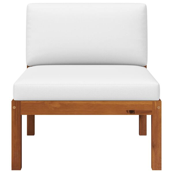 vidaXL Zahradn&iacute; prostředn&iacute; pohovka s pol&scaron;t&aacute;ři, ak&aacute;cie a provaz