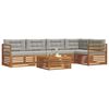 vidaXL Venkovn&iacute; pohovkov&aacute; souprava 6 pcs Př&iacute;rodn&iacute; a světle &scaron;ed&aacute;