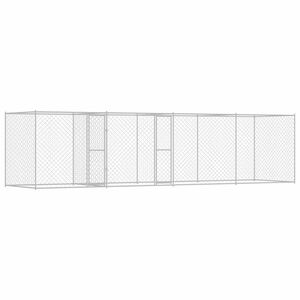 vidaXL Klec pro psa Stř&iacute;brn&aacute; 600 x 200 x 200 cm Pozinkovan&aacute; ocel