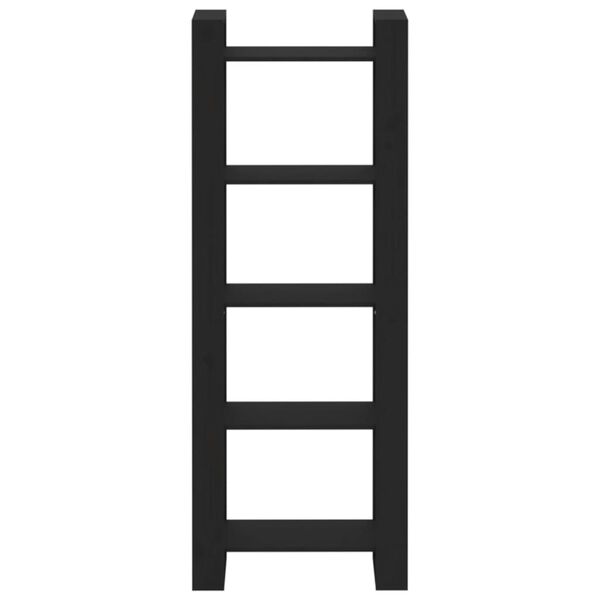 vidaXL Knihovna / dělic&iacute; stěna čern&aacute; 60 x 35 x 160 cm masivn&iacute; dřevo