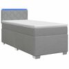 vidaXL Box spring postel s matrac&iacute; a LED Světle &scaron;ed&aacute; 90 x 200 cm