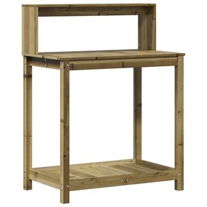 vidaXL Přesazovac&iacute; stůl s policemi 82,5x50x109,5 cm impregnovan&eacute; dřevo