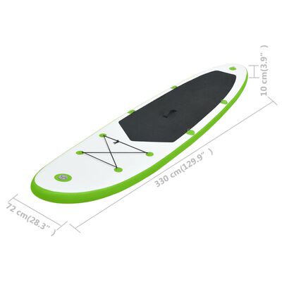 vidaXL Nafukovací SUP paddleboard zeleno-bílý