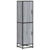 vidaXL Skř&iacute;ň highboard &scaron;ed&aacute; sonoma 35,5x35x139 cm kompozit a kov