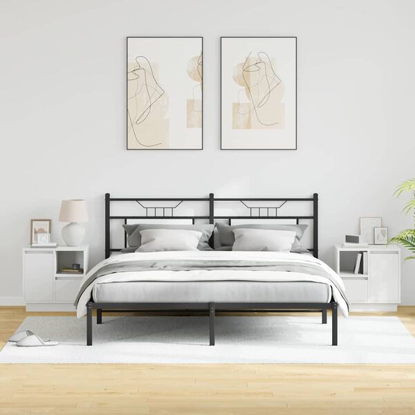 vidaXL Nočn&iacute; skř&iacute;ňka 2 pcs B&iacute;l&aacute; 50 x 34,5 x 50 cm. Kompozitn&iacute; dřevo